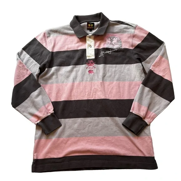 Men’s Authentic La Martina Striped Argentino Long Sleeve Polo Shirt